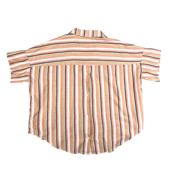 Madewell Womens Courier Striped Button-Back Oversized Shirt Multicolor Large - Picture 5 of 14